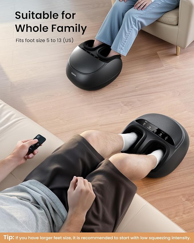 RENPHO Foot Massager Machine with Heat Shiatsu Foot Massager for Plantar Fasciitis Birthday Gifts for Women Cordless Control FSA Eligible HSA Store Eligible Up to Size 13