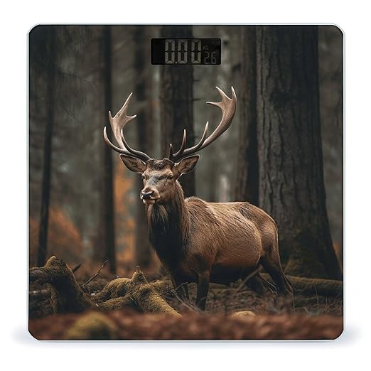 Elk in The Grove Scale for Body Weight Digital Bathroom Scale Accurate Smart Weight Scales with Large Display Weighing Machine High Precision Scales