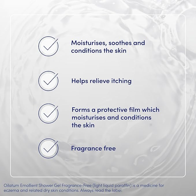 Oilatum Shower Gel Fragrance Free to Treat Dry Skin &amp Eczema 150ml