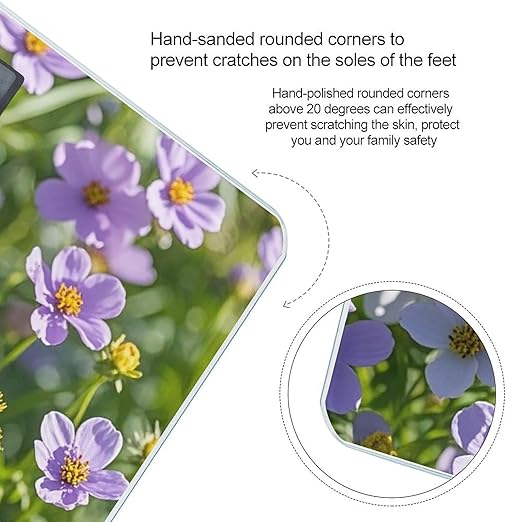 Purple Butterfly and Flowers Scale for Body Weight Highly Accurate Digital Bathroom Body Scale Digital Bathroom Scales for People Anti-Slip Large LCD Display Smart Scales