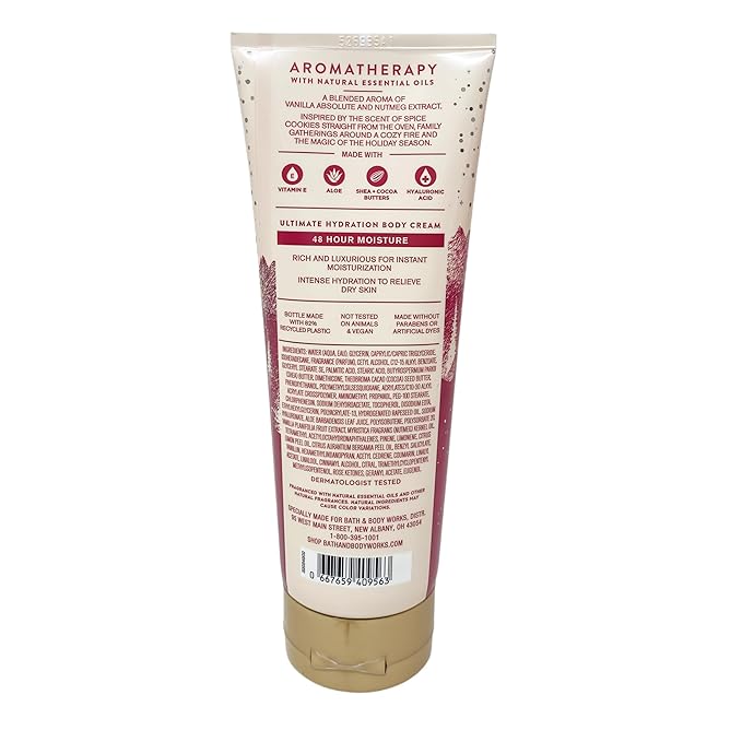 Bath &amp Body Works Aromatherapy Vanilla Nutmeg - Ultimate Hydration Body Cream Essential Oil Perfume Mist with a Natural Oats Soap
