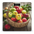 Yellow Green Red Fruits in A Basket Scale for Body Weight Sturdy Tempered Glass Weighing Scales with LCD Display Accurate Digital Bathroom Scale Convenient Body Fat Smart Scales 400lb