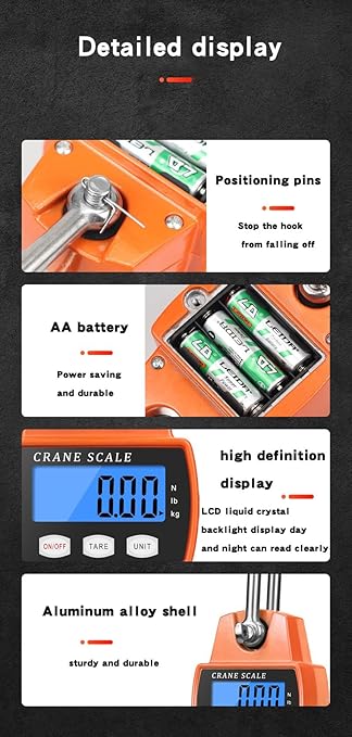 Generic Maximum load capacity of 660 lb patient weight scale for hoyer lifts for home use (Orange)