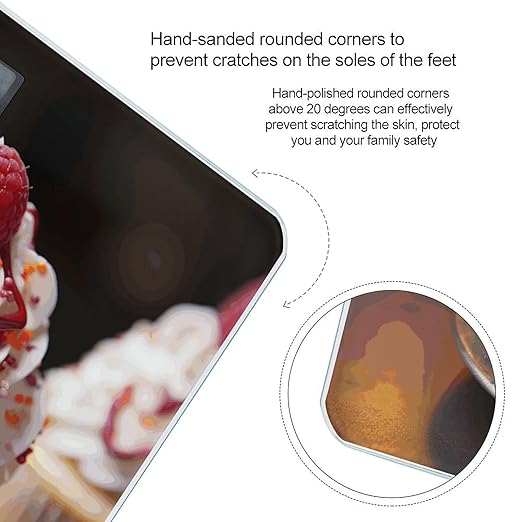 Cupcake Dessert Scale for Body Weight Smart Scales Digital Bathroom Scale High Precision Weighing Scales with Large Display Weighing Machine for People