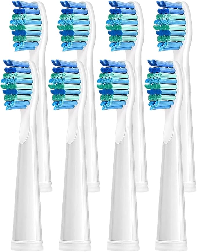 4/8pcs Replacement Brush Heads for Electric Toothbrush Head Bristle Refill Efficient Tooth Cleaning(White-8pcs)