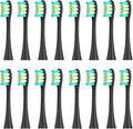 16pcs Replacement Brush Heads Compatible for Oclean Sonic X/Pro/ Z1/ SE F1 One PW01/03/05/07/09 P5 Electric Toothbrush(16 Black)