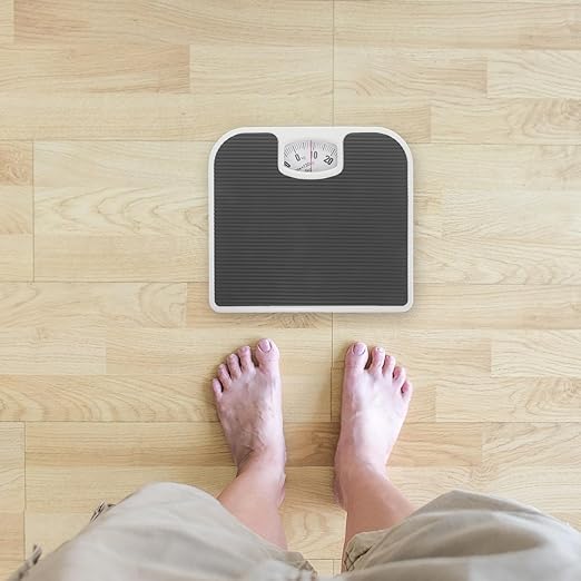 SAFIGLE Mechanical Bathroom Scale Gray Analog Body Weight Scale Accurate Personal Health Monitor for Home and Newborn Weighing
