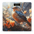 Flowers and Birds Digital Bathroom Scale for Body Weight with High Precision Digital Weighing Scale with BMI Clear LCD Display and Step-On Measures Weight Up to 180kg