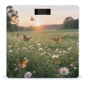 Digital Bathroom Scale for Body Weight Scale with Bright LCD Display High Accuracy Step-On Technology Auto On/Off Meadow with Flowers Digital Scales 400 Lbs /180kg