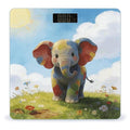 Colorful Baby Elephant Weight ScaleClear LED Display Bathroom Digital Weighing ScaleTempered Glass Digital Bathroom Scale for Body Weight Capacity Up to 400 Lbs