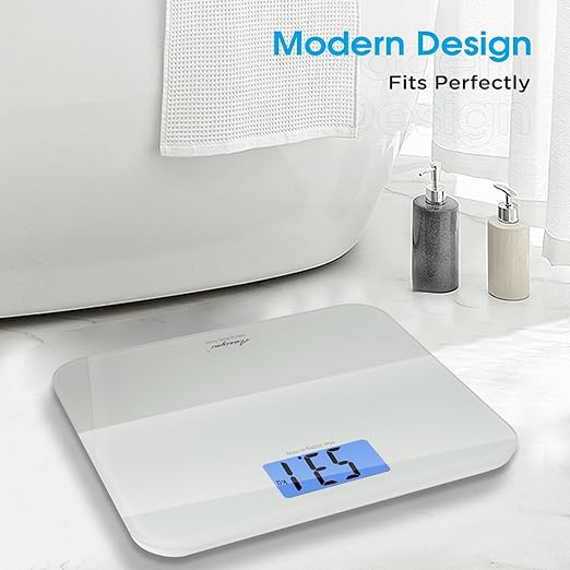 Talking Scales for Body Weight Highly Accurate Digital Talking Bathroom Scale with Large LCD Screen Auto On &amp Off Talking Scales for Visually Impaired or Elderly Includes Batteries 551 LB