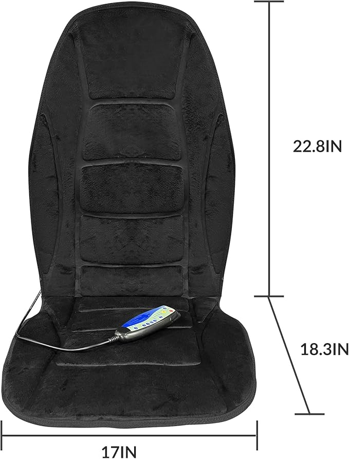 Back Massager with Heat 5 Vibrating Modes &amp 2 Heat Levels Back Massager Chair Pad Electric Massage Seat Cushion Massage Pad for Back Pain Relief Gifts for Men Him Dad Mom Her