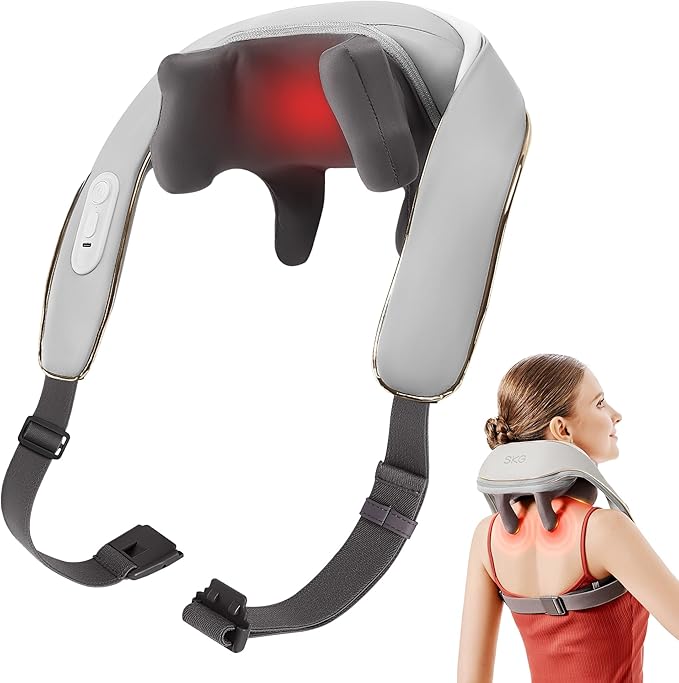 SKG 2025 Neck Massager for Pain Relief Deep Tissue 6D Kneading with Heat Cordless Neck &amp Shoulder Massage Valentine Gift for Men &amp Women H5 Mini