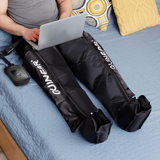 QUINEAR Air Compression Recovery System Professional Sequential Device for Massage Therapy Foot and Leg Recovery Boots to Improve Circulation for Athletes FSA-HSA Eligible (Small)