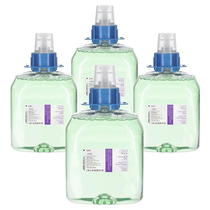 PROVON Foaming Cucumber Melon Hair And Body Wash Refills With Moisturizers 42.3 Oz Pack Of 4 Bottles