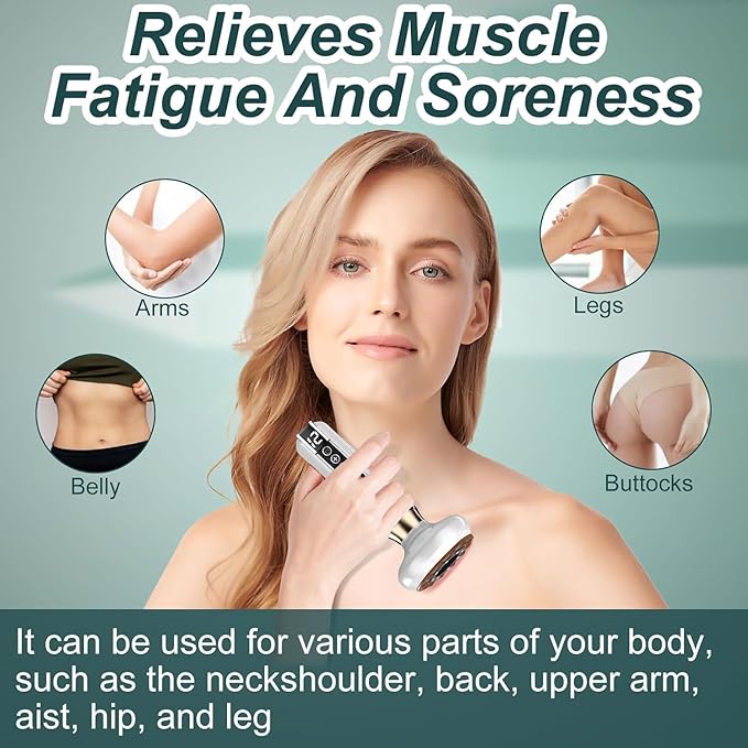 Intelligent Handheld Massage Tool for Anti - Cellulite Electric Cupping Device with 12 Suction Modes. This Fat Remover Massager is suitable for Arms Legs Back and can be Used at Home. (jet - black)
