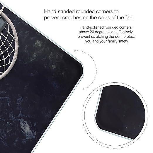 White Fantasy Dream Catcher Scale for Body Weight Accurate Digital Bathroom Scale Toughened Glass High Precision Scales Smart Weight Scales with Large LCD Backlight Display Weighing Machine
