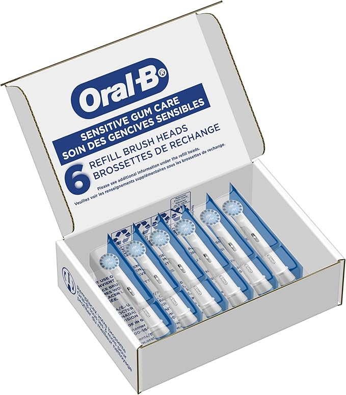 Oral-B Sensitive Gum Care Replacement Brush Heads for an Oral-B Electric Toothbrush Pack of 6