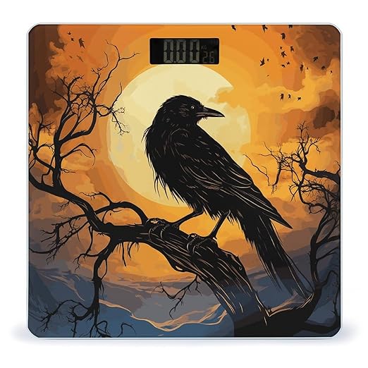 Crow Bathroom ScaleHighly Accurate Digital Weighing Machine for People Bright LED Display Weight Scale for The Aldult Home Use
