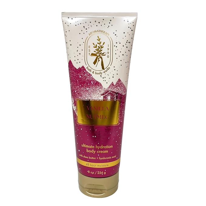 Bath &amp Body Works Aromatherapy Vanilla Nutmeg - Ultimate Hydration Body Cream Essential Oil Perfume Mist with a Natural Oats Soap