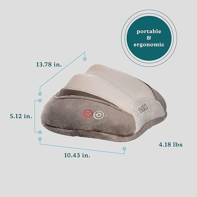Homedics 3D Full Body Shiatsu &amp Vibration Massage and Heat Pillow for NeckUpper Back and Lumbar(Pack of 3)