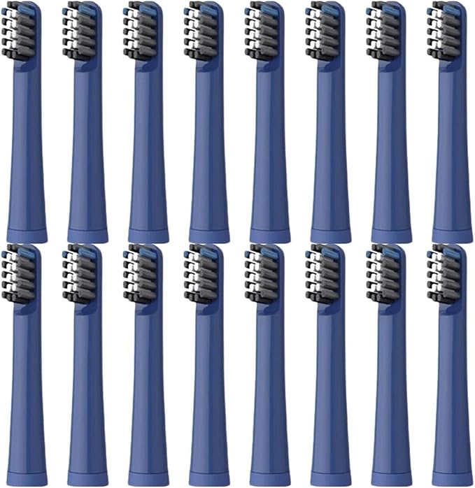 for Realme N1 N2 RTX2103 SN301 Electric Toothbrush Replacement Heads Soft Dupont Bristle Nozzles4/8/16pcs(16PCS Blue)