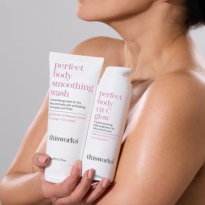 THISWORKS Perfect Smoothing Face &amp Body Wash Exfoliating Resurfacing Cleanser 6.7 Ounce (200ml)