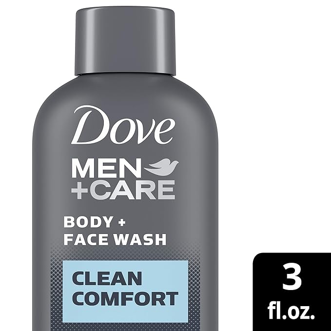 Dove Men+Care Body and Face Wash for Healthier and Stronger Skin Clean Comfort Effectively Washes Away Bacteria While Nourishing Your Skin 3 oz 24 count