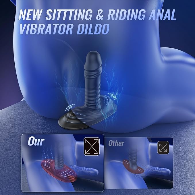 Dual Stimulation Adult for Women 10 Frequency Thrusting Stimulation Modes with Strong Suction Cup for Hands Free Play Automatic Electric Machine Tool for Women Pleasure DFG167