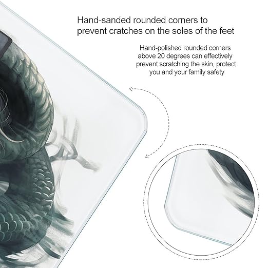 Snake and Man Scale for Body Weight Accurate Digital Bathroom Scale Toughened Glass High Precision Scales Smart Weight Scales with Large LCD Backlight Display Weighing Machine