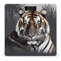 Tiger at Rest Scale with LCD Precision Weighing Scales Sturdy Tempered Glass Weight Scales Easy-to-Read Anti-Slip Weight Digital Bathroom Scale for Daily