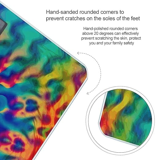 Color Tie-dye Scale for Body Weight Smart Scales Digital Bathroom Scale High Precision Weighing Scales with Large Display Weighing Machine for People