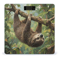 Lazy Sloth Bathroom Scale for Body Weight Bathroom Digital Electronic Weighing Scale with Back Lit LED Display Sturdy Tempered Glass Weight Watchers Scales 400lb