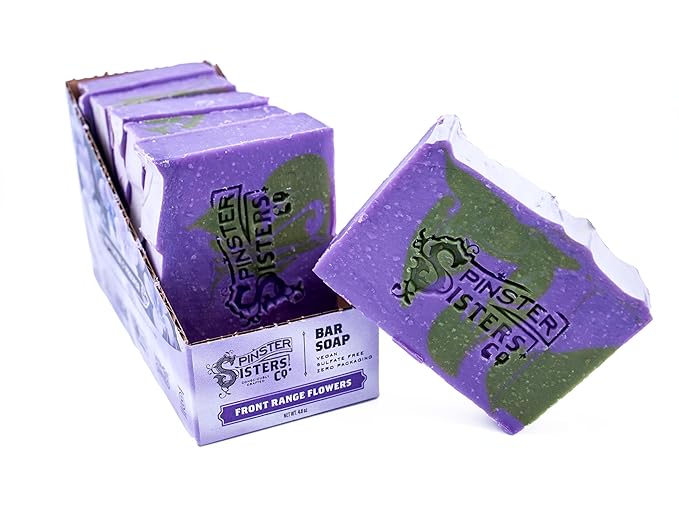 Spinster Sisters Front Range Flowers – 6 Pack All Natural Moisturizing Spa Aroma Eco-Friendly Refreshing Scent Vegan Sulfate Free Zero Waste Packaging 4.5 oz