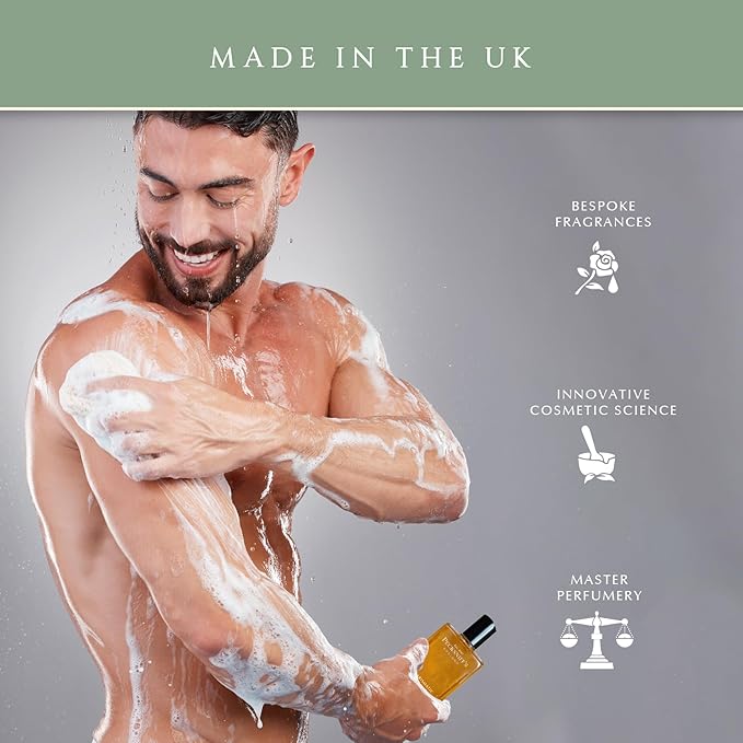 Pecksniff's Men's Luxurious Moisturizing Bath &amp Shower Gel | Premium Cleansing Men's Body Wash | Captivating Fougere Accord Mens Shower Gel | Charismatic Scent | 500ml