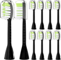 10Pack Toothbrush Replacement HeadsCompatible for Philips One Series Sonicare Rechargeable HY1200/06 BD1003/AZ(Black)