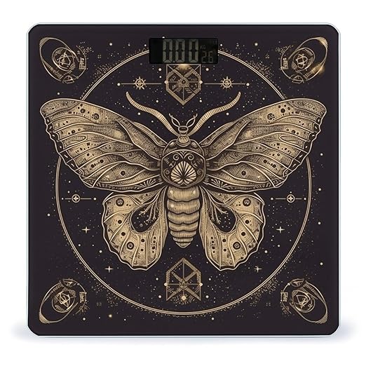 Moth Weight Scale Large Bathroom Scales Digital Weight with Bright LED Display Non Slip Automatic Weighing Scale Fashion Weighing Machine for Body