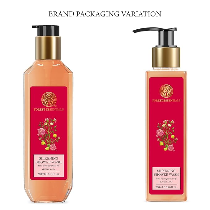 Forest Essentials Silkening Shower Wash Iced Pomegranate with Fresh Kerala Lime 200ml