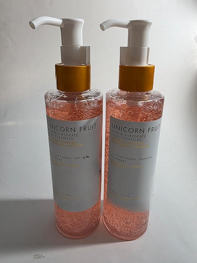 Body Wash Unicorn Fruit Tush &amp Tatas Renewing Body Soap with Cotton Candy Vaniila Raspberry 8 Fl Oz 2-pack