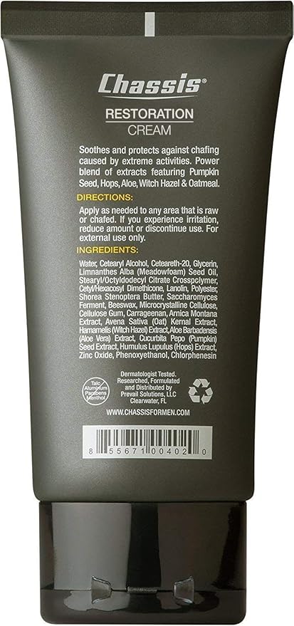 Chassis Essentials Combo - Shower Primer and Restoration Cream - Deep Cleaning Body Wash and Moisturizing Skin Protectant