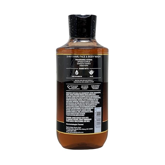 Bath &amp Body Works Men's Collection Single Barrel Bourbon 2 Pack Body Wash Bundle with a Clay Baby Bar Soap