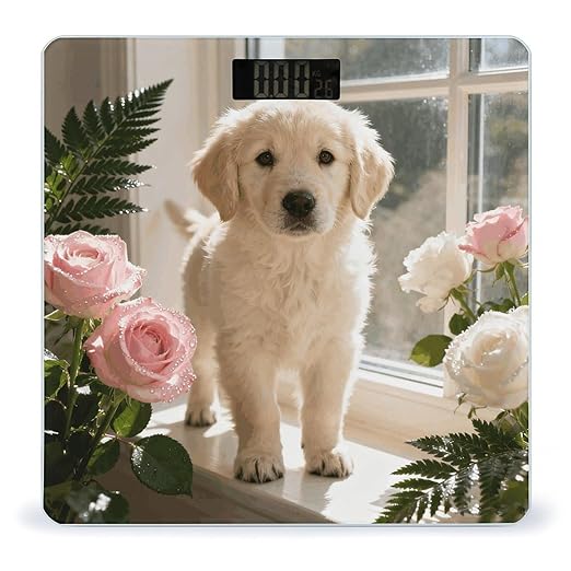 Sunny Windowsill Dog Scale for Body Weight Sturdy Tempered Glass Weighing Scales with LCD Display Accurate Digital Bathroom Scale Convenient Body Fat Smart Scales Easy Read