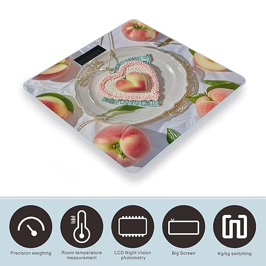 Shining PeachHeart Scale for Body Weight Digital Bathroom Scale Toughened Glass High Precision Scales for Body Weight with Large LCD Backlight Display Weight Scales