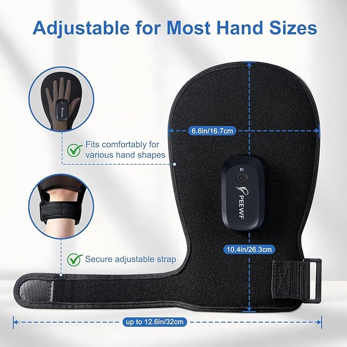 Wireless Red &amp Near-Infrared Light Therapy Glove for Hands – Arthritis Sore Muscles Relief | 30 Red &amp Near-Infrared LEDs + Built-in Gentle Heating Wires | Breathable | Auto 20-Min Shut-Off