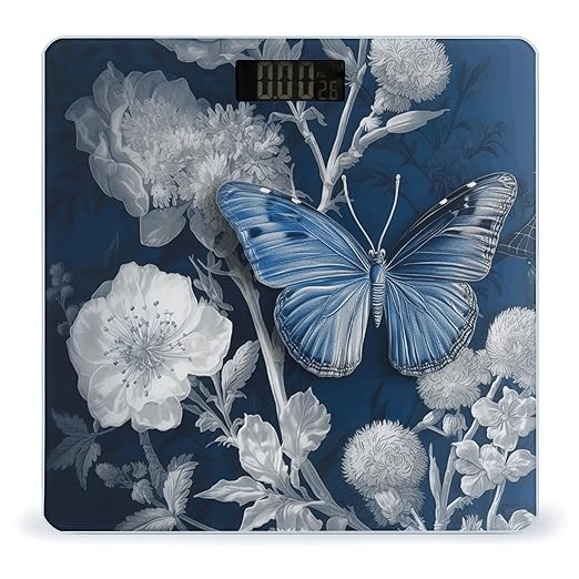 Peaceful Countryside Scale for Body Weight Accurate Digital Bathroom Scale Toughened Glass High Precision Scales Smart Weight Scales with Large LCD Backlight Display Weighing Machine