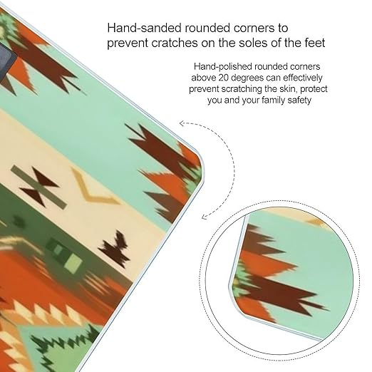 Smart Scale for Body Weight Automatic Switch Digital Bathroom Weighing Scale Ethnic Geometric Pattern Mexican Tribal