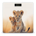 Small Lion Scale for Body Weight Anti-Slip Tempered Glass Digital Bathroom Scales Clear LCD Display Weighing Scale Safe Rounded Corners Smart Scales