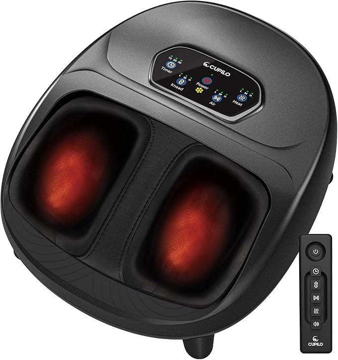 Foot Massager with Heat FSA Eligible HSA Store Upgraded Full Foot Shiatsu Massage for Neuropathy Remote Control Multi-Level Settings Feet Massager for Plantar Fasciitis Gifts for Men Women