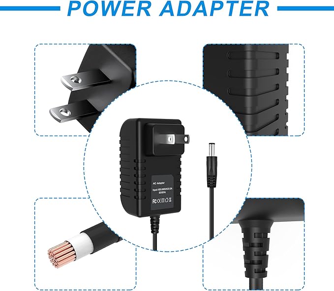 AC/DC Adapter Compatible with HealthOMeter (Health O Meter) Digital Scale Series 2650KL ProPlus Wheelchair Scale (with Barrel Round Plug TipNOT 3-Prong Connector Plug.)
