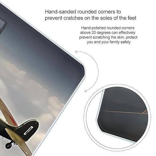 Digital Bathroom Scale for Body Weight Scale with Bright LCD Display High Accuracy Step-On Technology Auto On/Off World War 2 Aircraft Airplane Digital Scales 400 Lbs /180kg